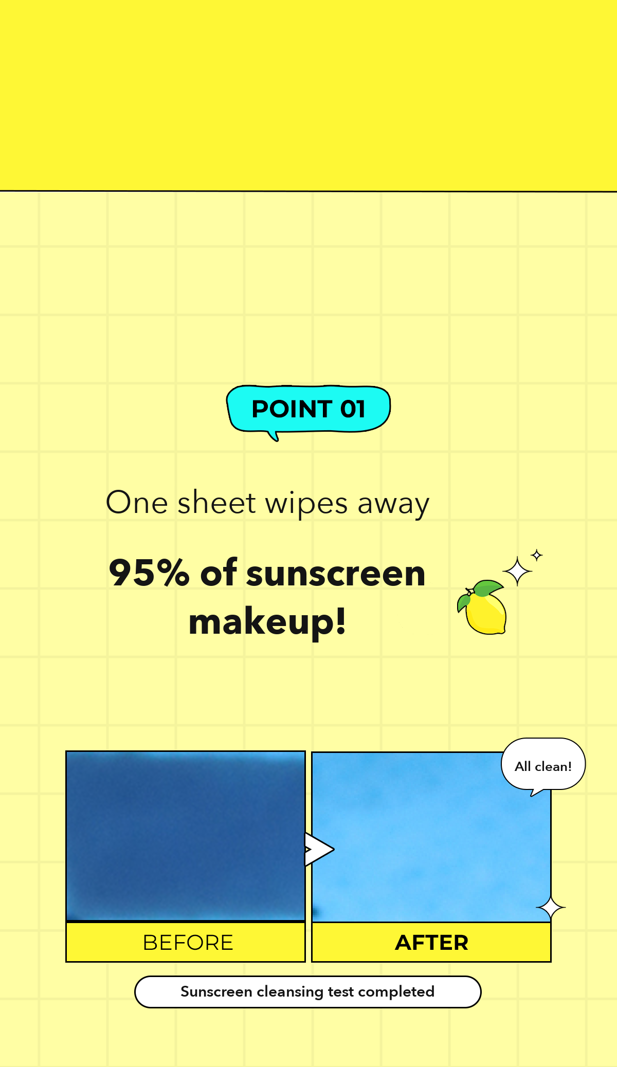 POINT Lemon Soda No-Wash Cleansing Water Tissue detail 04