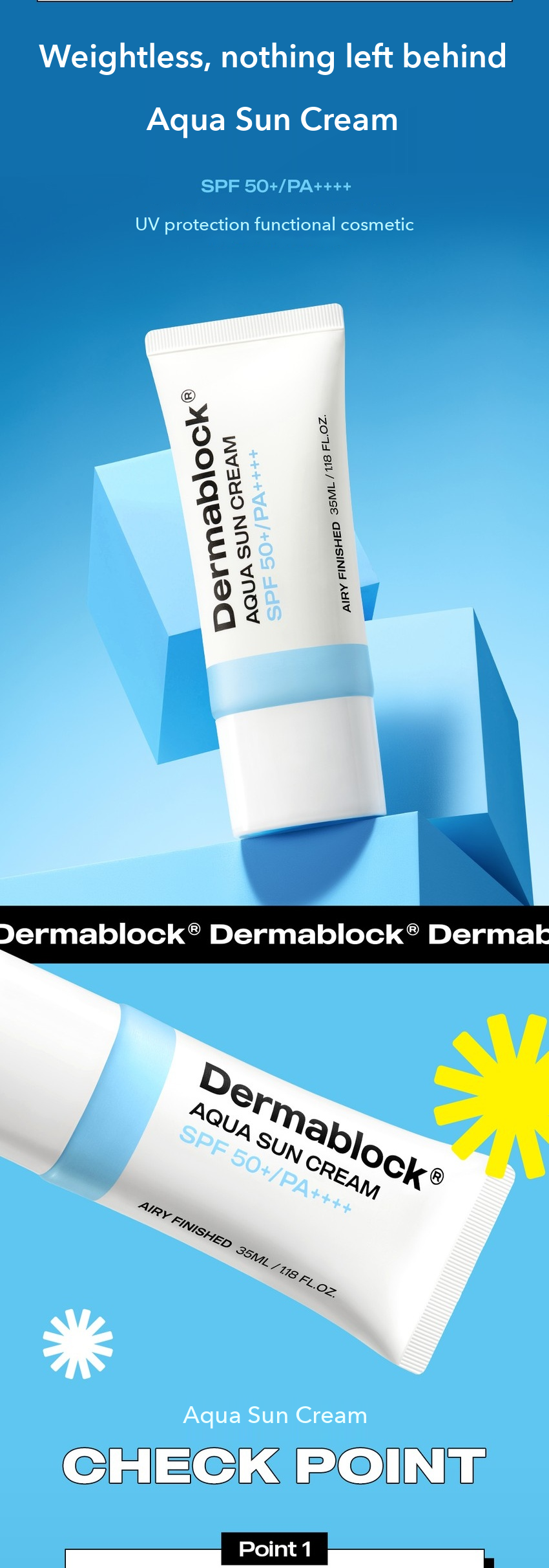DERMABLOCK Aqua Sun Cream 35ml detail 02