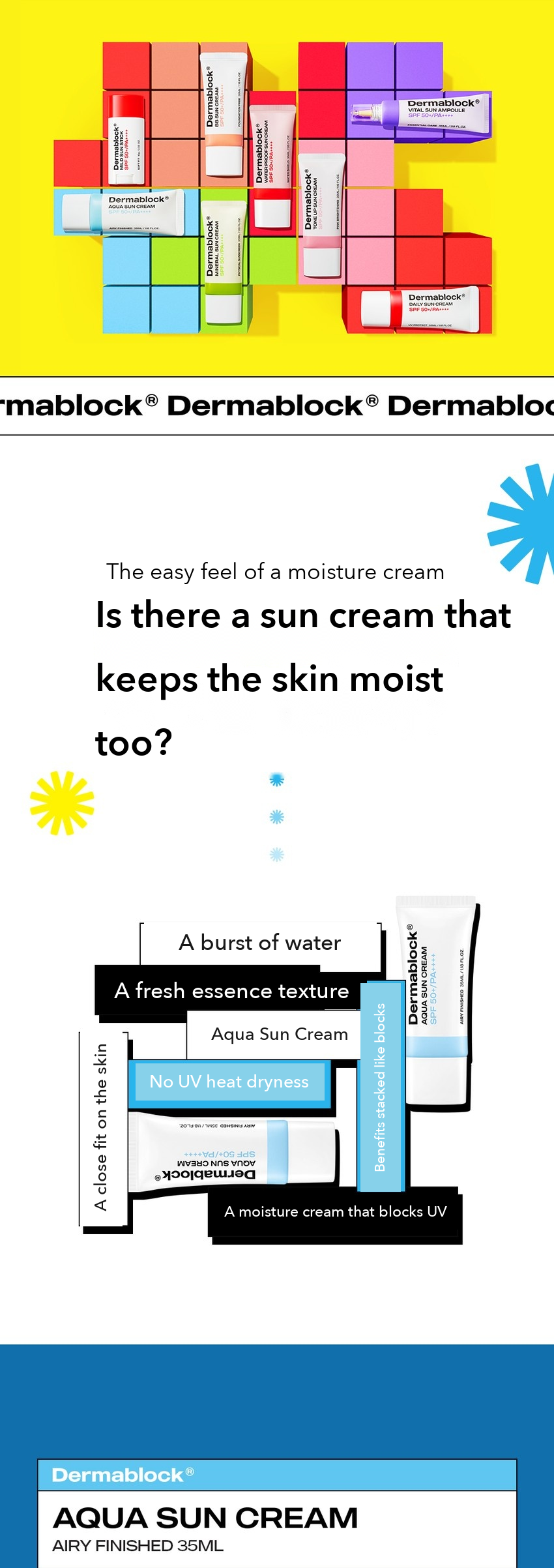 DERMABLOCK Aqua Sun Cream 35ml detail 01