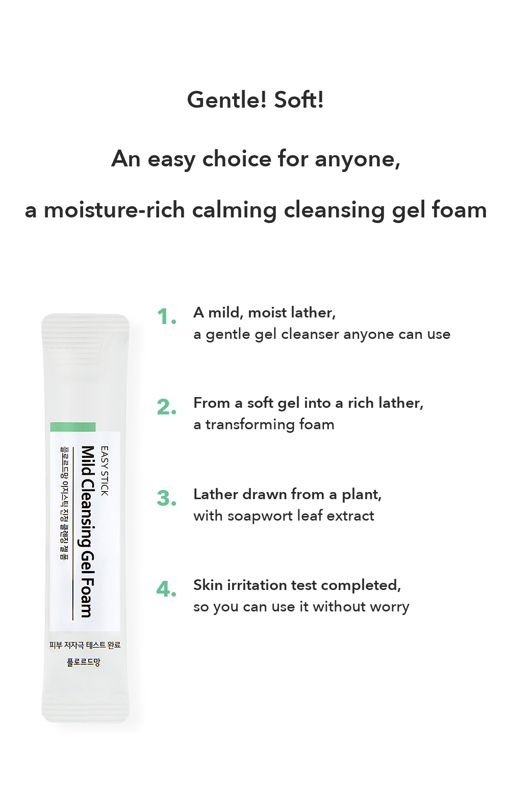 FLORdeMAN Easy Stick Mild Cleansing Gel Foam detail 2