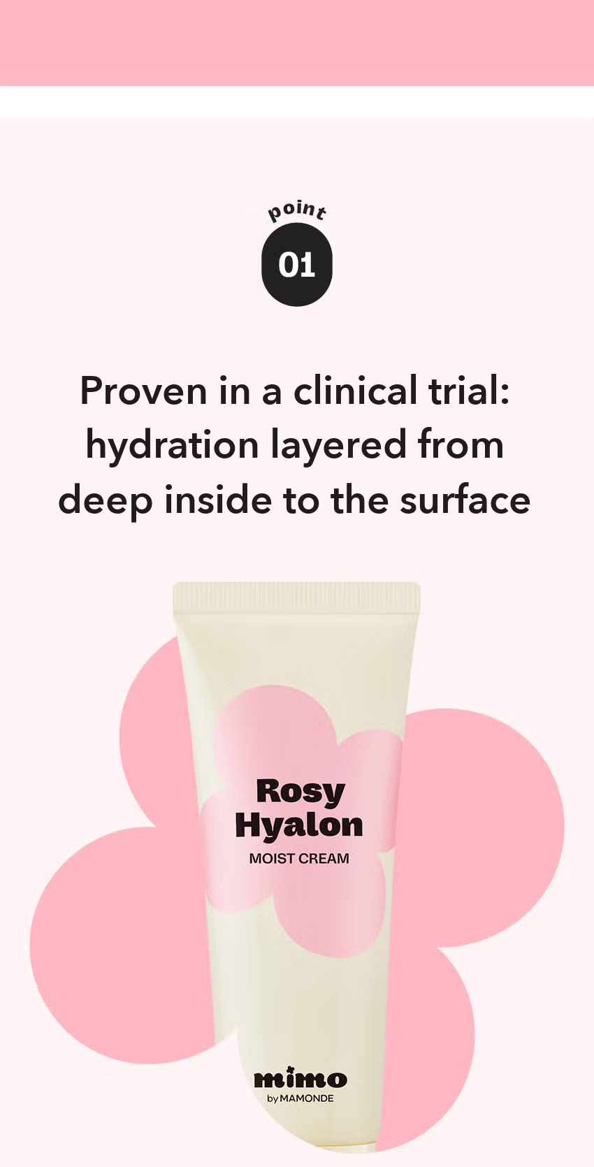Mimo by Mamonde Rosy-Hyalon Moisture Cream 60ml detail 3