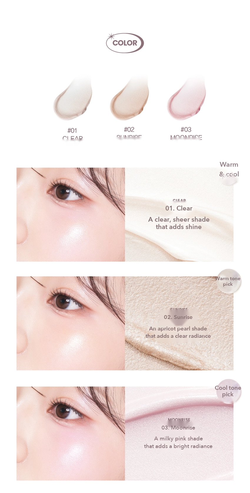 Son & Park Arty Spread Highlighter Balm colours