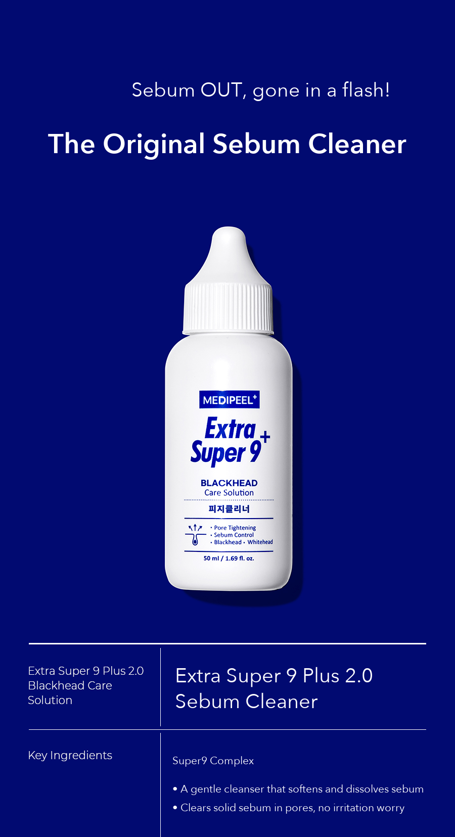 MEDIPEEL Extra Super 9 Plus 2.0 Sebum Cleaner 50ml detail 01