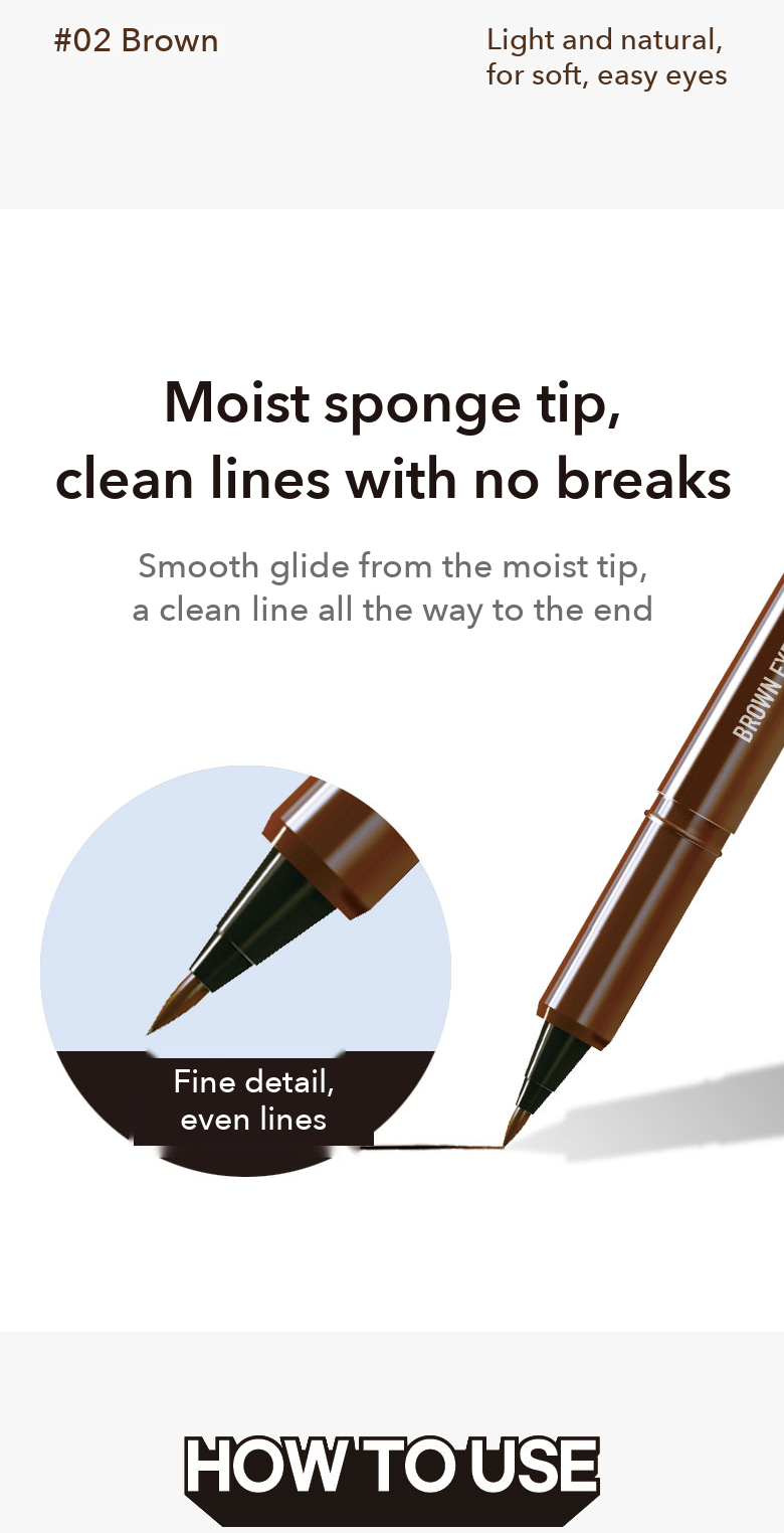 STYLISH Brush Pen Eyeliner Brown detail 4