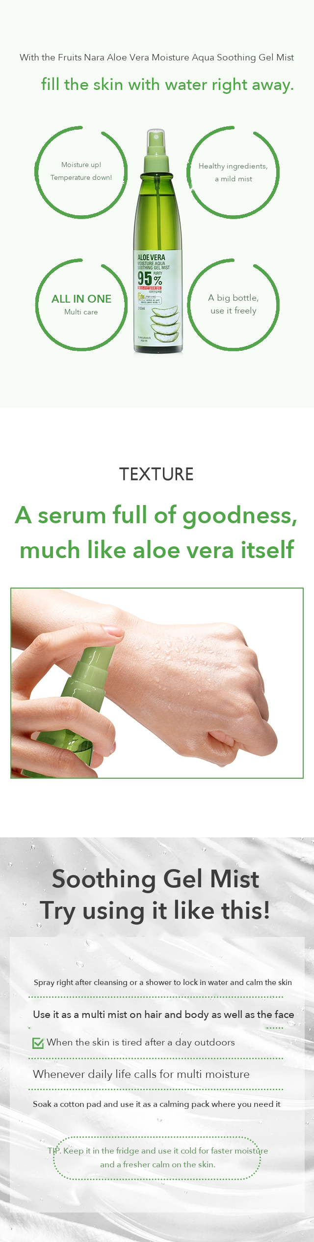 Fruits Nara Aloe Vera Soothing Gel Mist 310ml detail 05