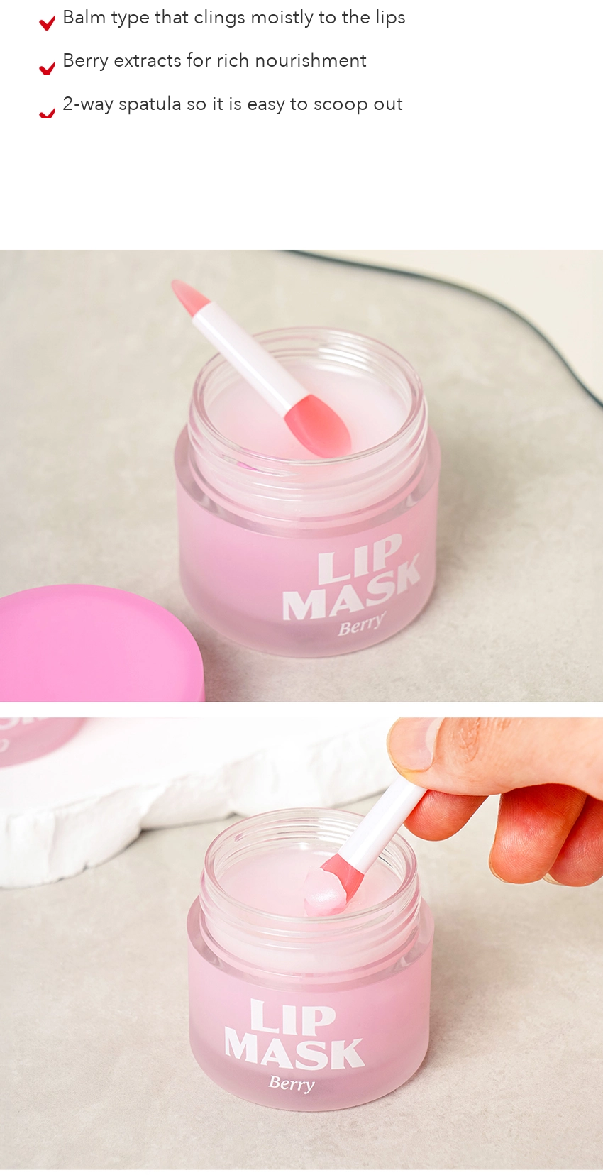 DAISO Lip Sleeping Mask Berry detail 02