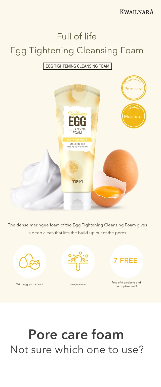 Fruits Nara Egg Tightening Cleansing Foam 130g detail 01