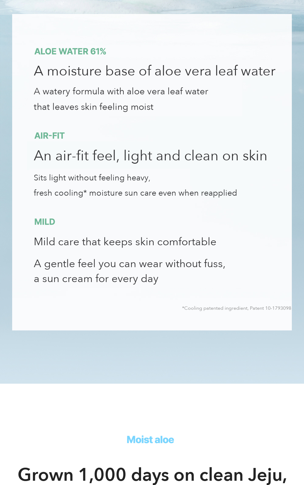 Kim Jeong Moon Aloe Cure Alpha Aloe Watery Sun Cream detail 7