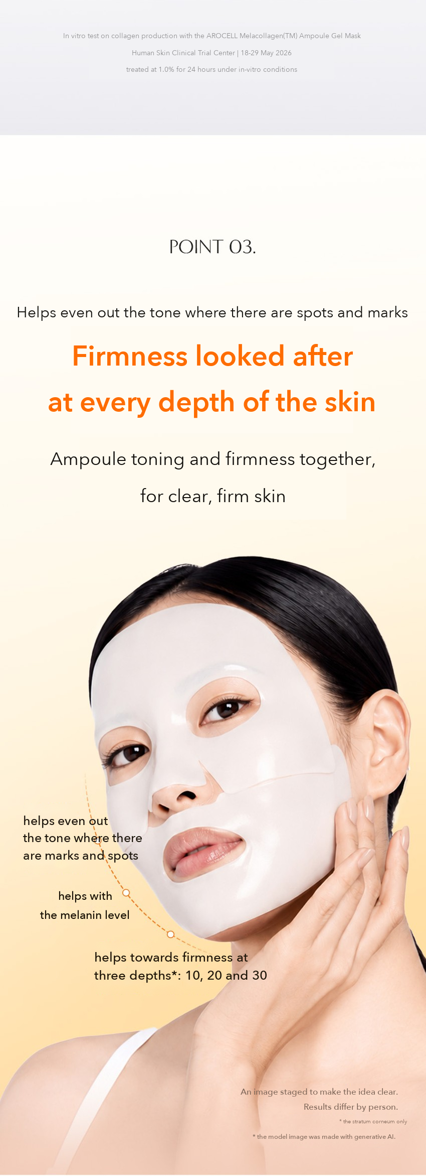 AROCELL Melacollagen Ampoule Gel Mask detail 06
