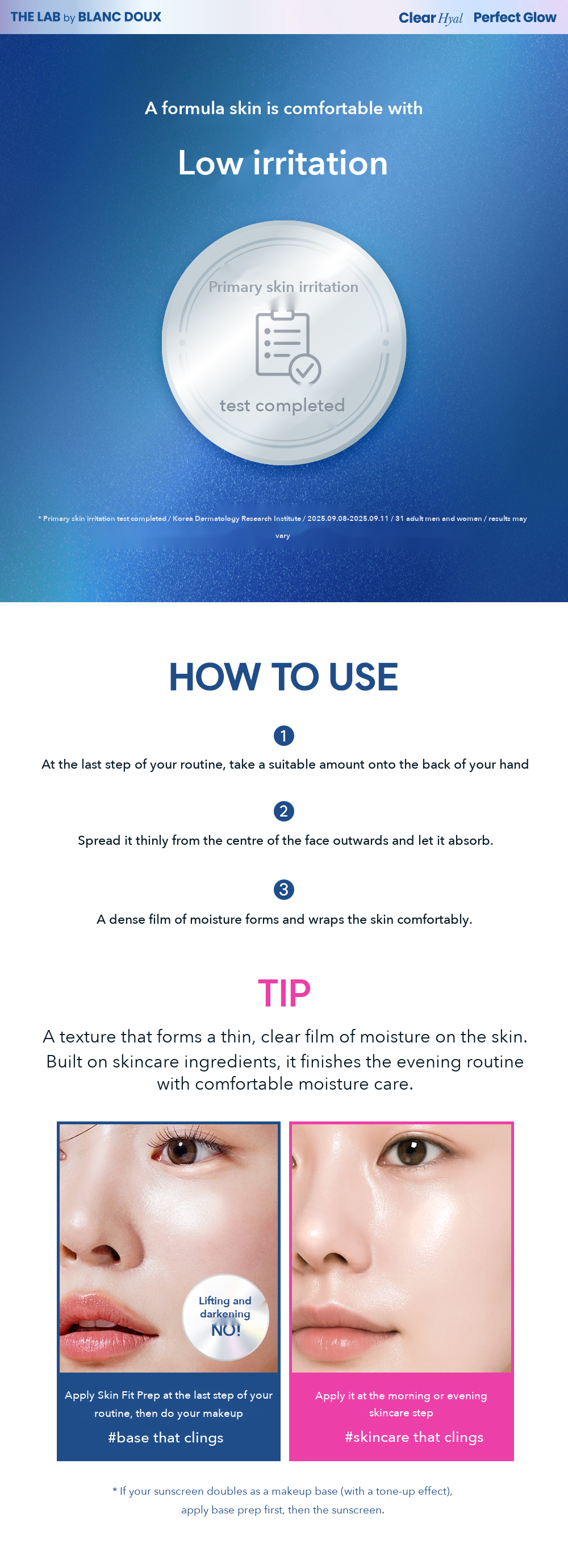THE LAB by BLANC DOUX Clear Hyal Perfect Glow Skin Fit Prep detail 10