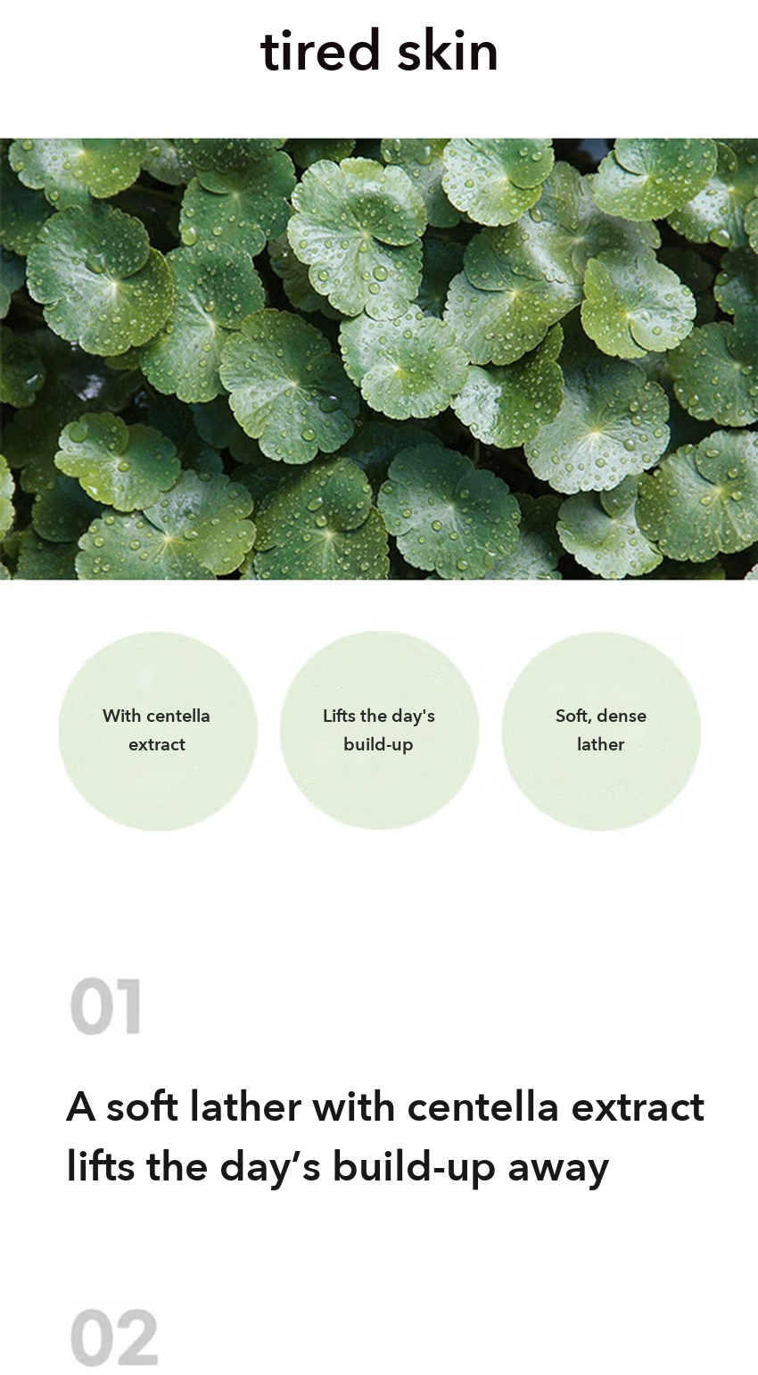 Shingmulwon Cica Clear Foam Cleanser detail 02