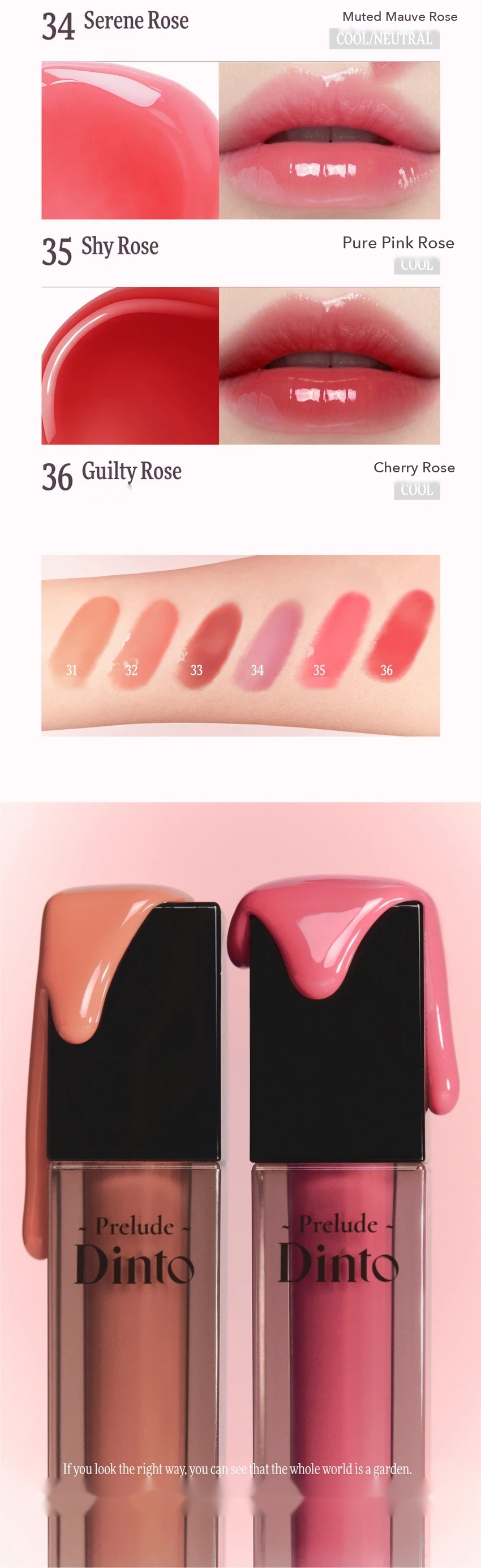 Prelude Dinto La Belle Rose Glass Lip Gloss 5ml detail 07