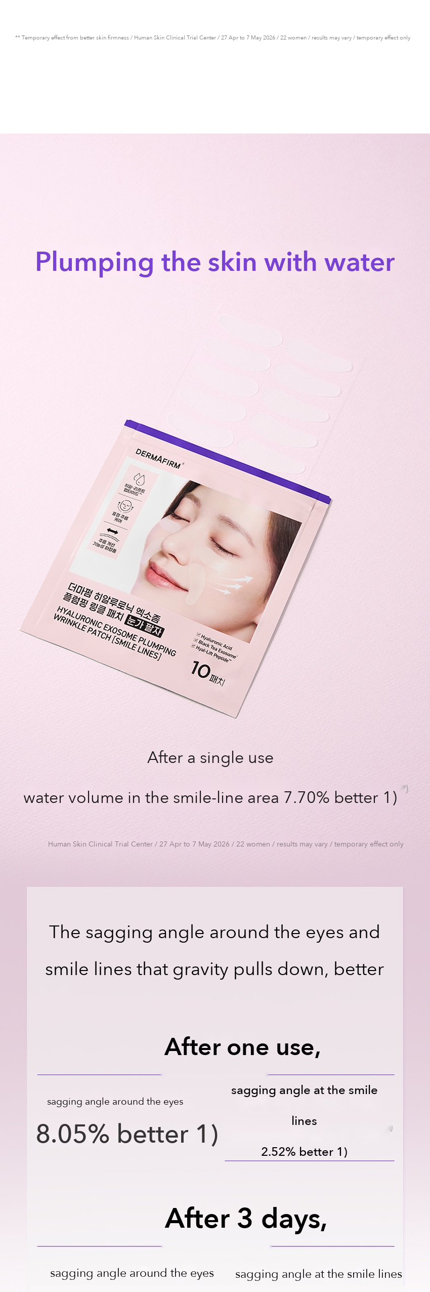 DERMAFIRM Hyaluronic Exosome Plumping Wrinkle Patch Eye detail 08