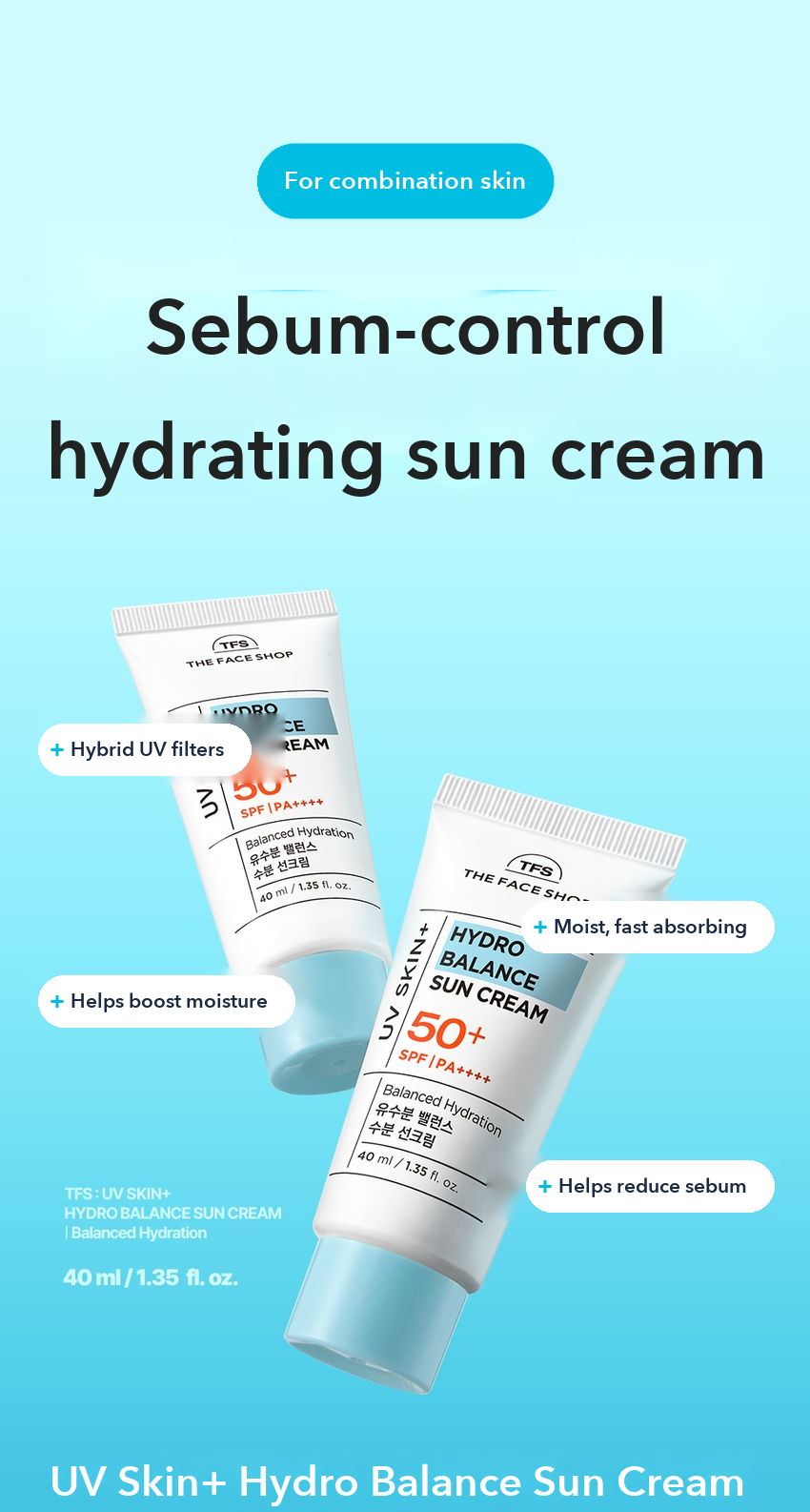 THE FACE SHOP UV Skin Plus Moisture Balance Sun Cream 40ml detail 01