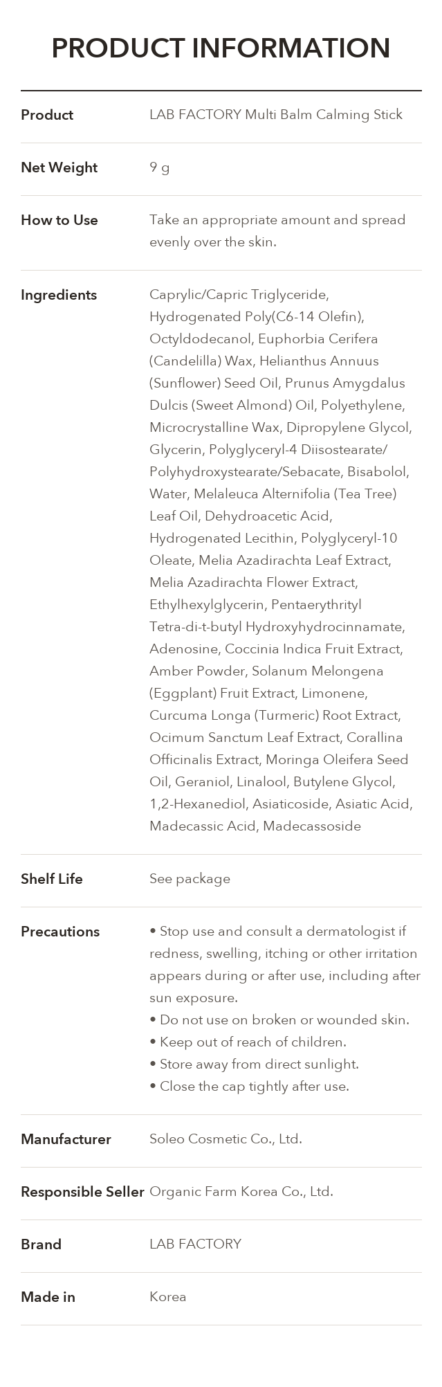 Lab Factory Multi Balm Calming Stick detail 005