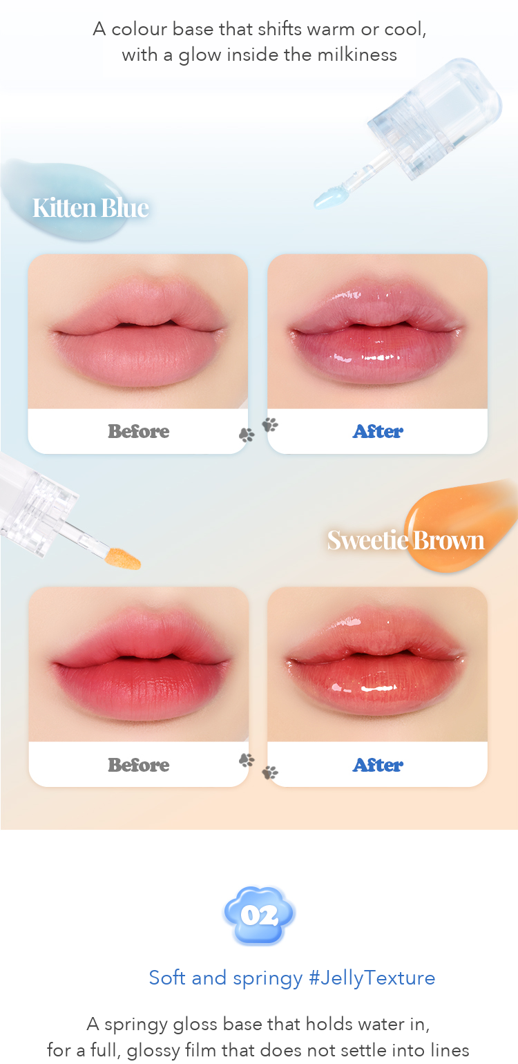 COCOGAGA Lovely Cat Mood Change Lip Topper detail 2