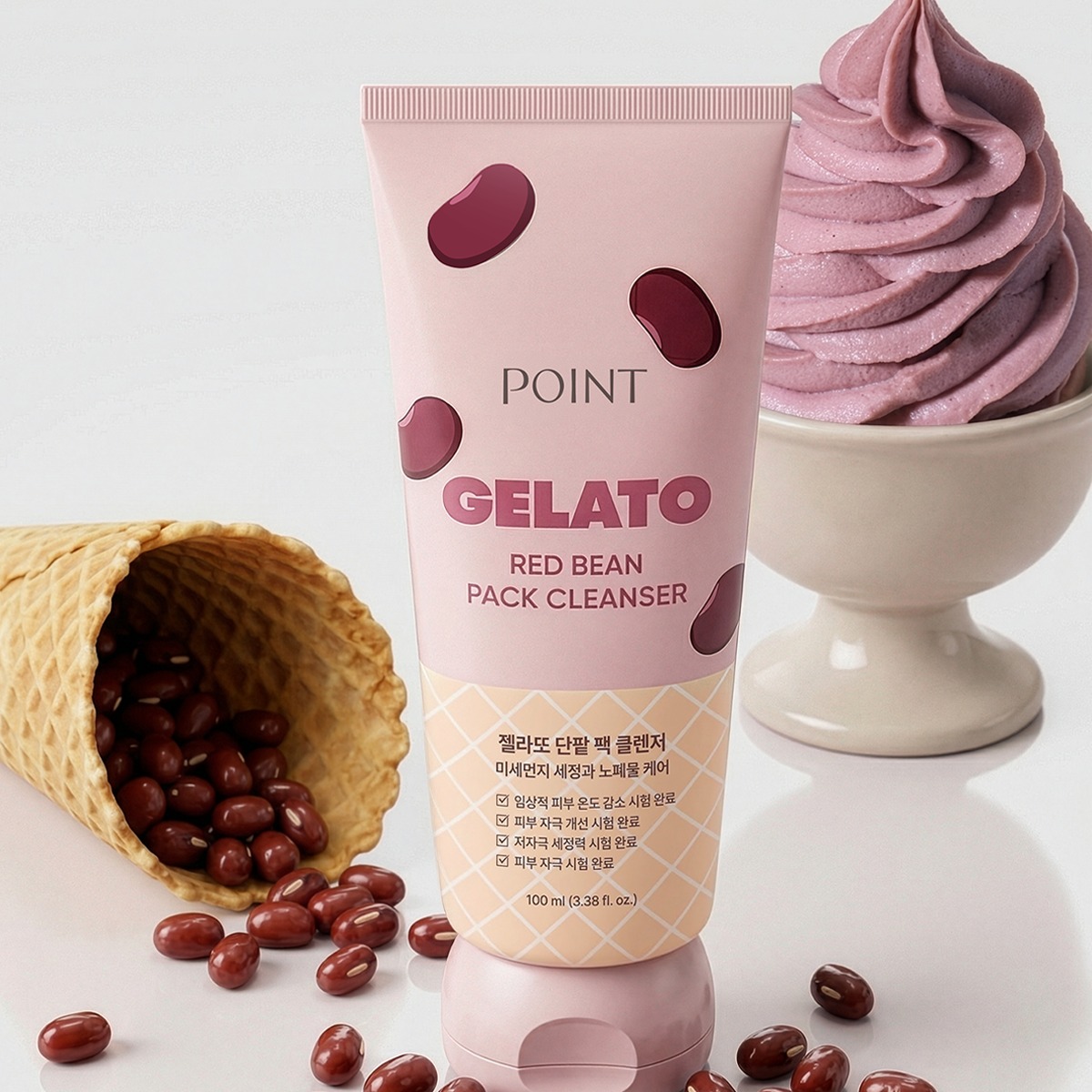 POINT Gelato Red Bean Pack Cleanser 100ml