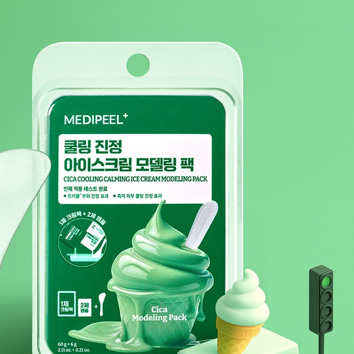 MEDIPEEL Cica Cooling Calming Ice Cream Modeling Pack 60g + 6g