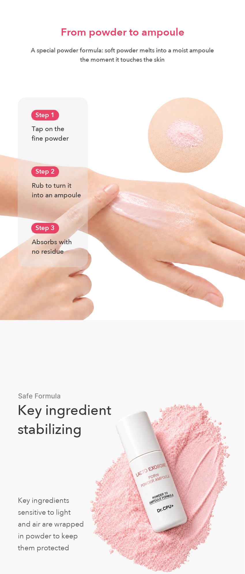 Dr.CPU+ Lacto Exosome PDRN Powder Ampoule detail 02