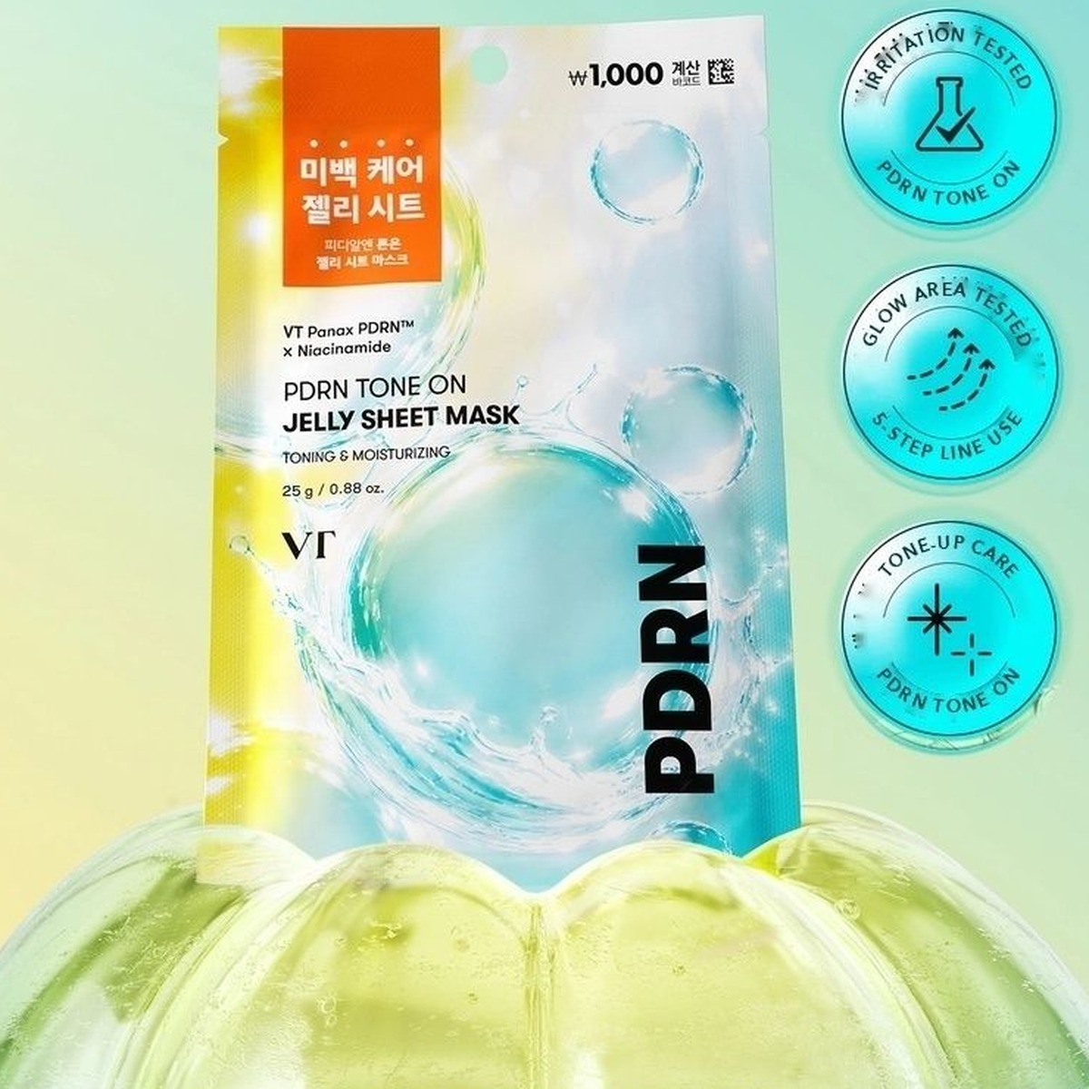 VT PDRN Tone-On Jelly Sheet Mask 1 Sheet