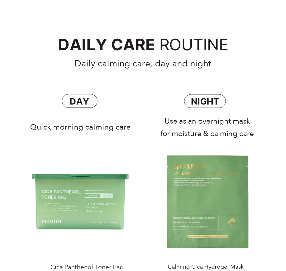 HE:ARIM Cica Panthenol Toner Pad detail 17