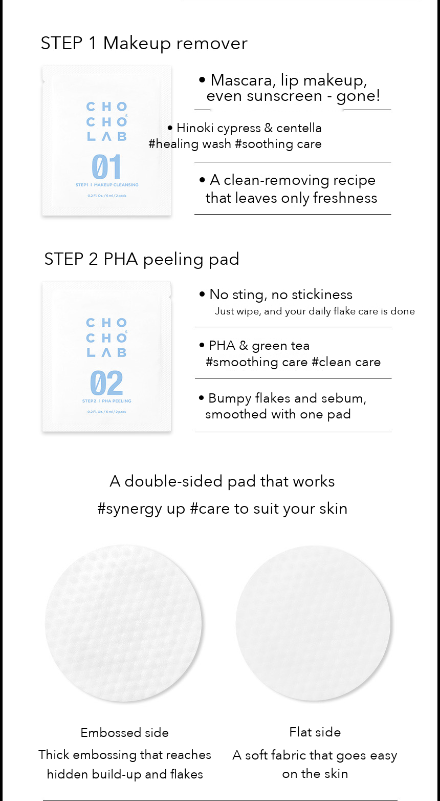 CHOCHOSLAB Clean Toks Cleansing Peeling Pad detail 3