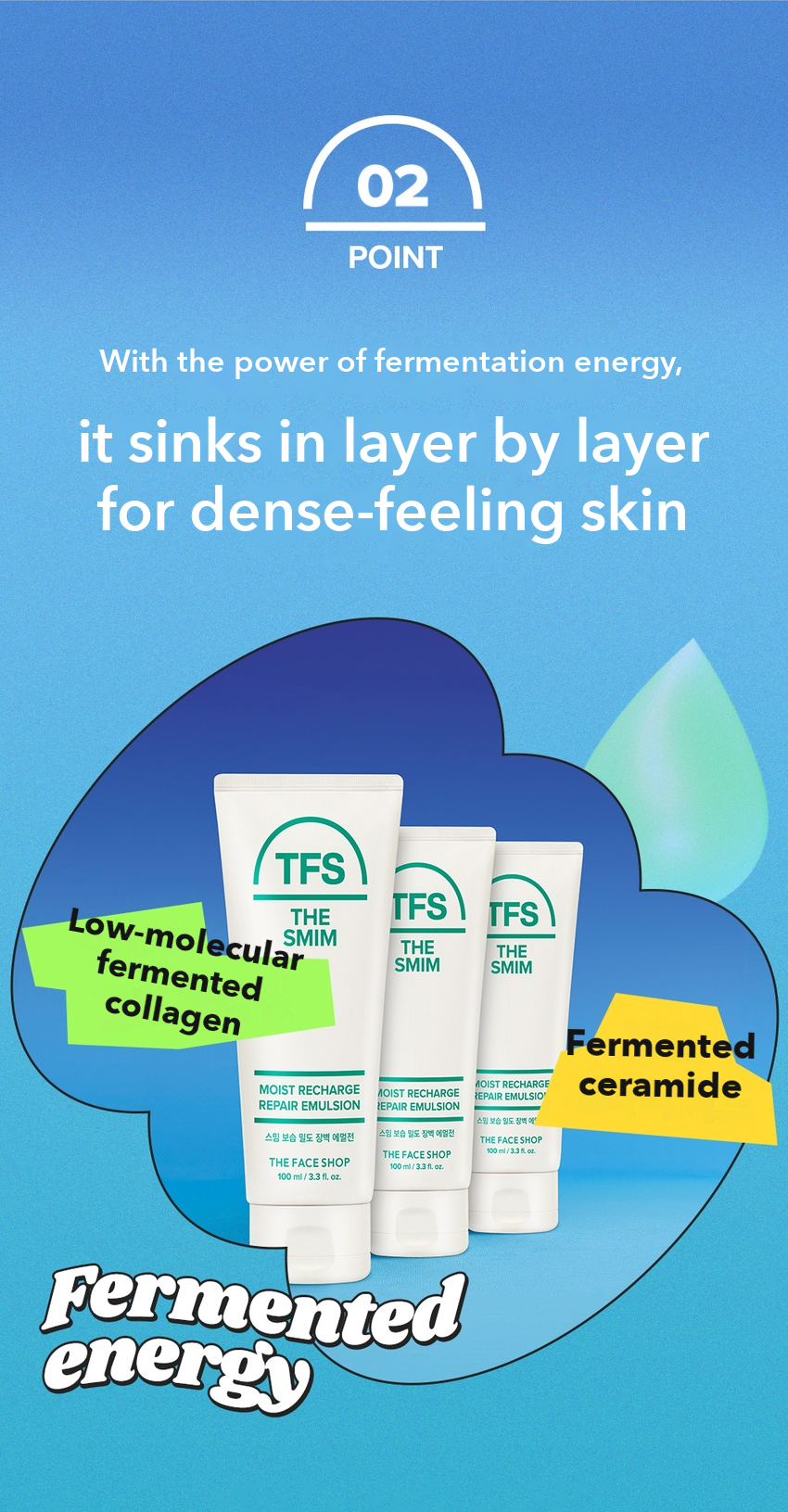 THE FACE SHOP The Smim Moist Recharge Repair Emulsion detail 06