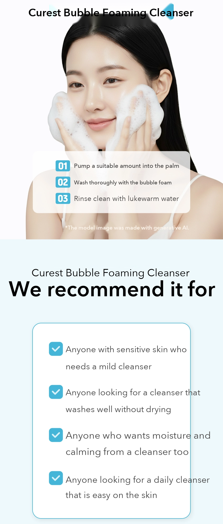 CUREST Bubble Foaming Cleanser detail 9