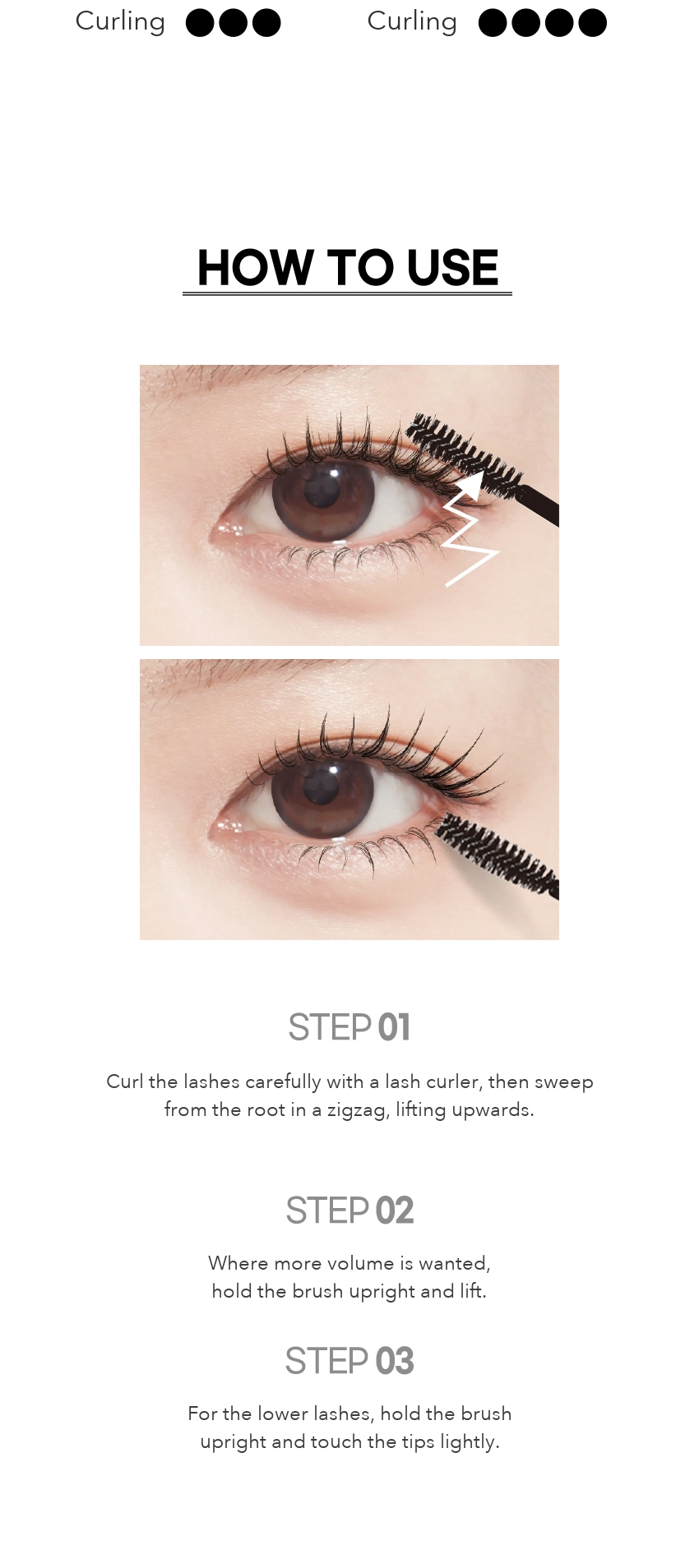 DAISO Lovely Makeup Mascara Volume / Curling detail 05