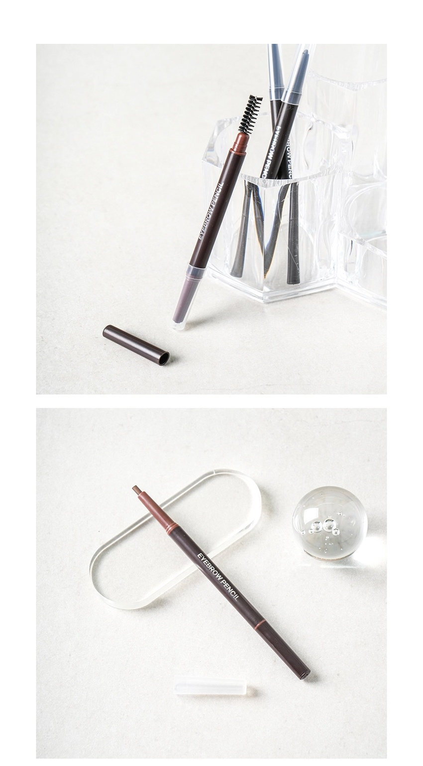 DAISO Flat Eyebrow Pencil Natural Brown detail 02