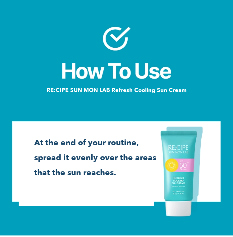 RE:CIPE SUN MON LAB Refresh Cooling Sun Cream detail 04