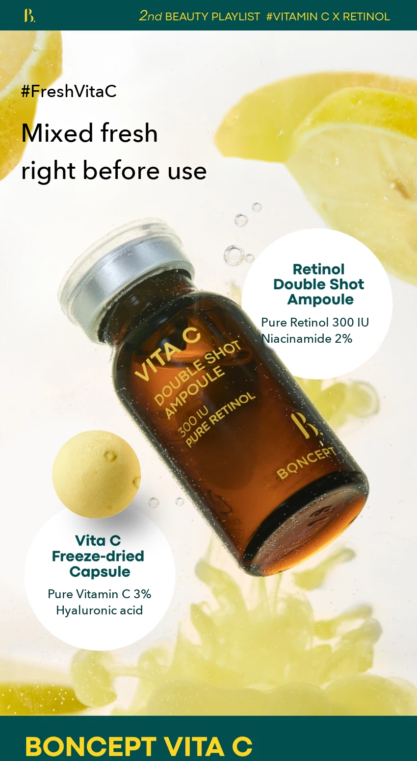 BONCEPT Vita C Freeze-Dried Double Shot Ampoule Kit detail 04