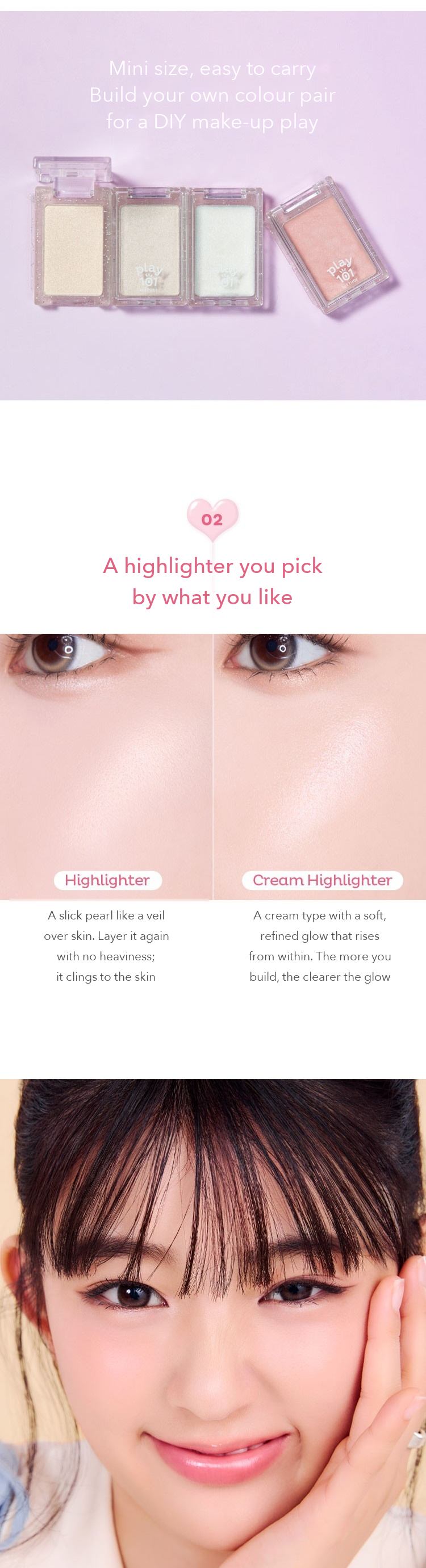 Play 101 by ETUDE Multi Blending Piece Highlighter detail 04