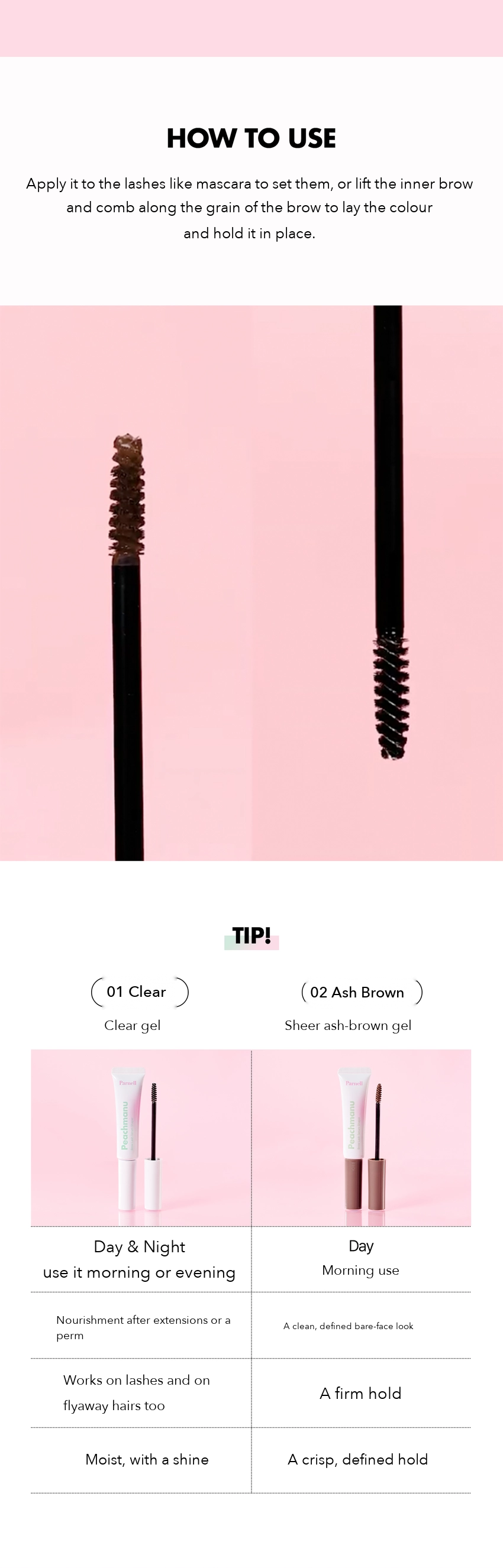 PARNELL Peachmanu Brow & Lash Serum Shaper detail 06