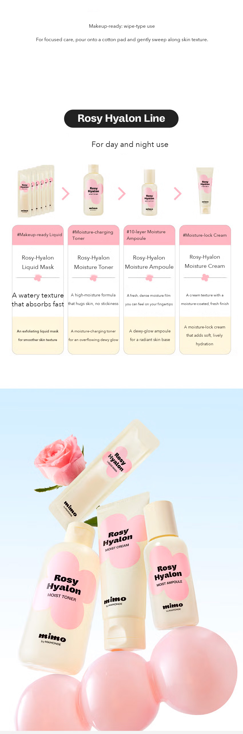 MIMO by MAMONDE Rosy-Hyalon Liquid Mask detail 13