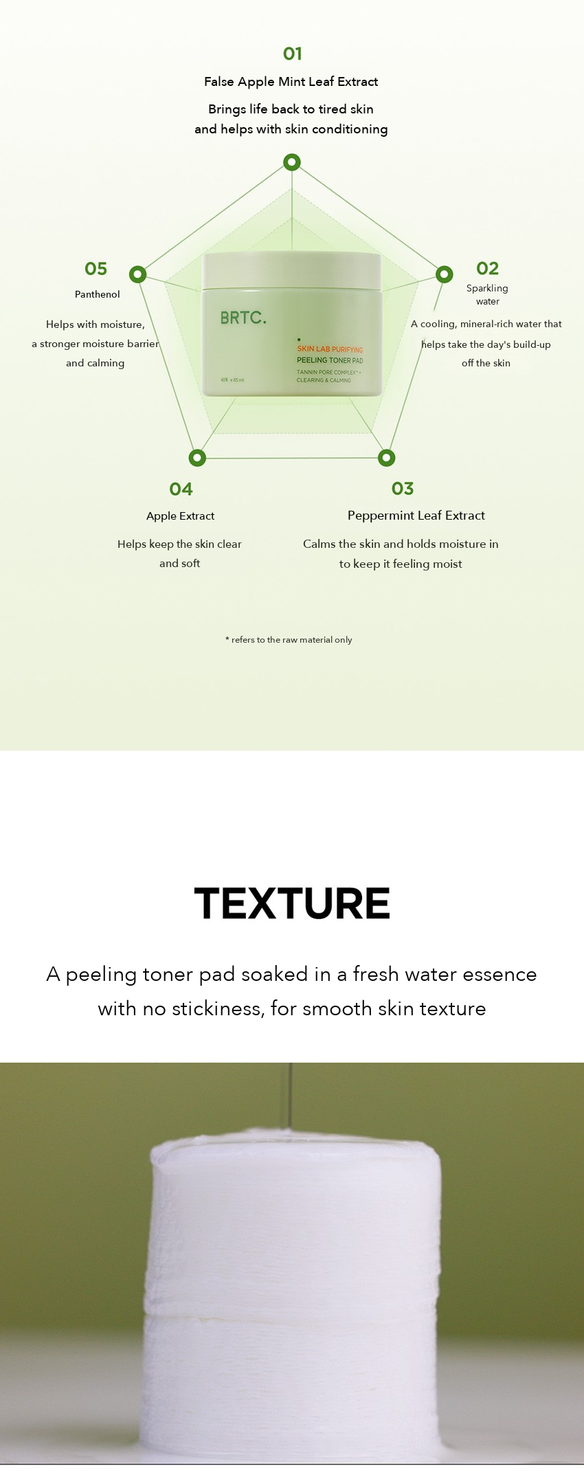 BRTC Peeling Toner Pad 40 Pads detail 7