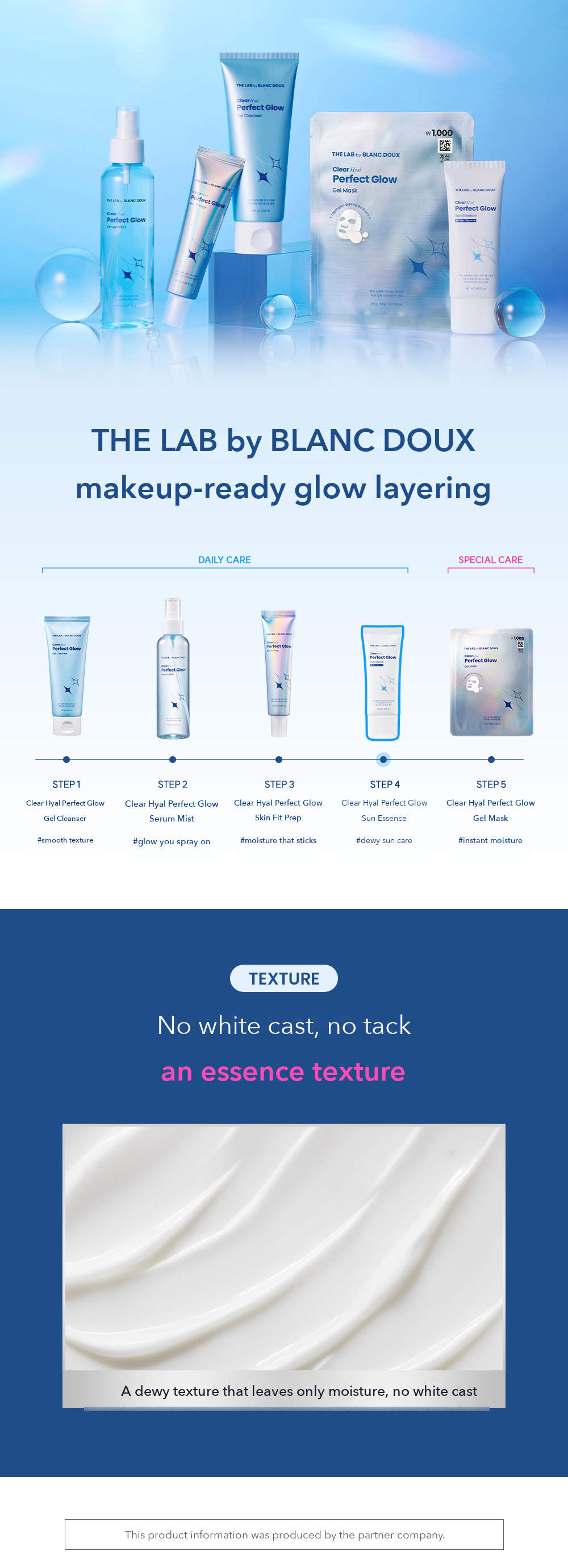 THE LAB by BLANC DOUX Clear Hyal Perfect Glow Sun Essence detail 11