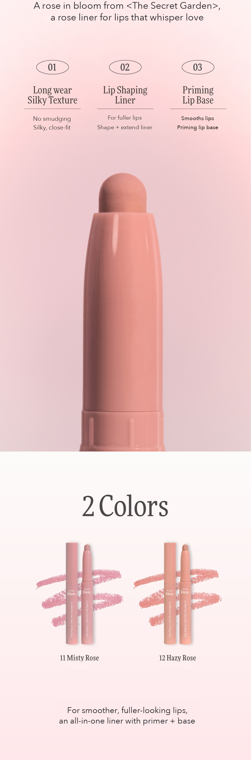 Prelude Dinto La Belle Rose Lip Liner detail 3