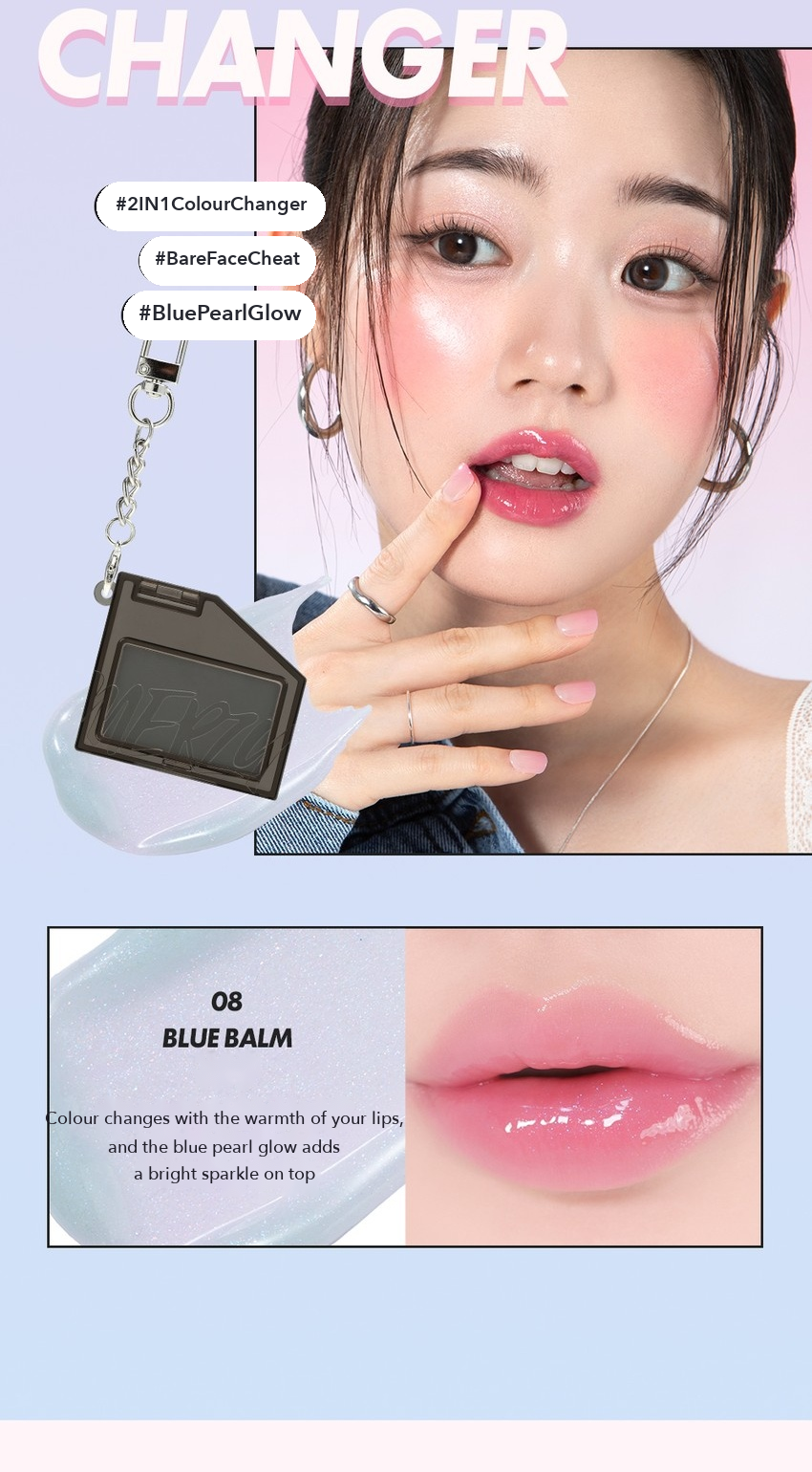 MERZY Let's Wearing Lip & Cheek Keyring detail 11