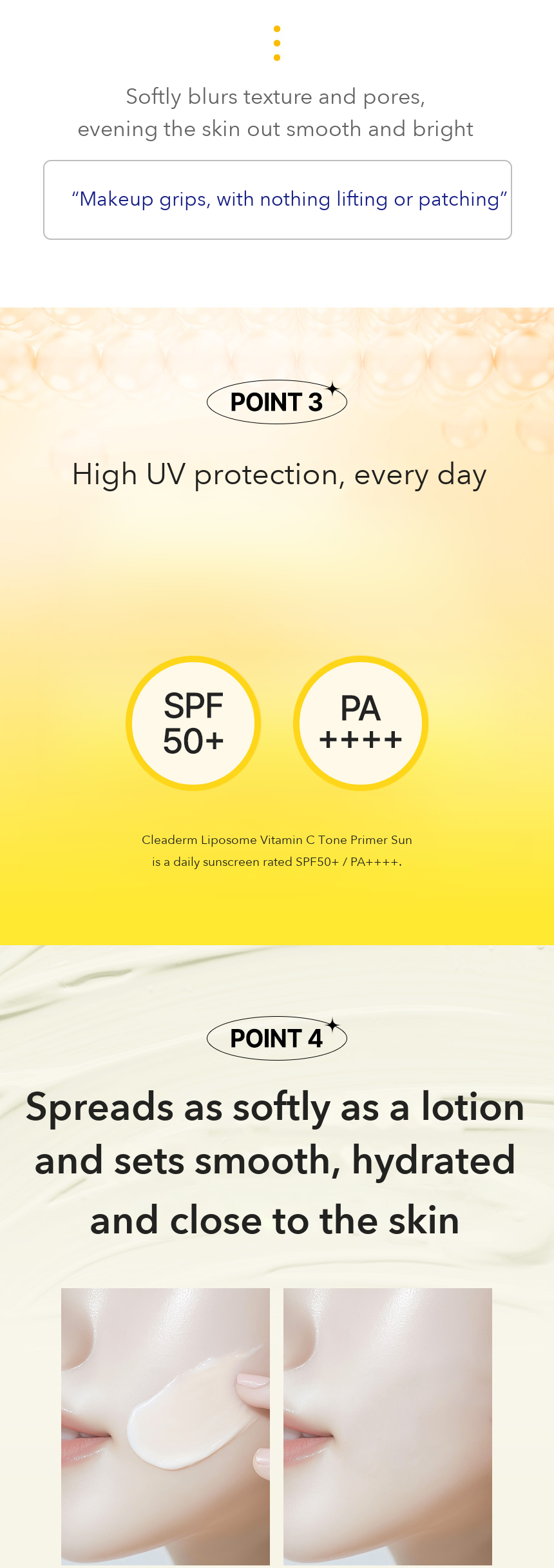 Cleaderm Tone Primer Sun detail 06