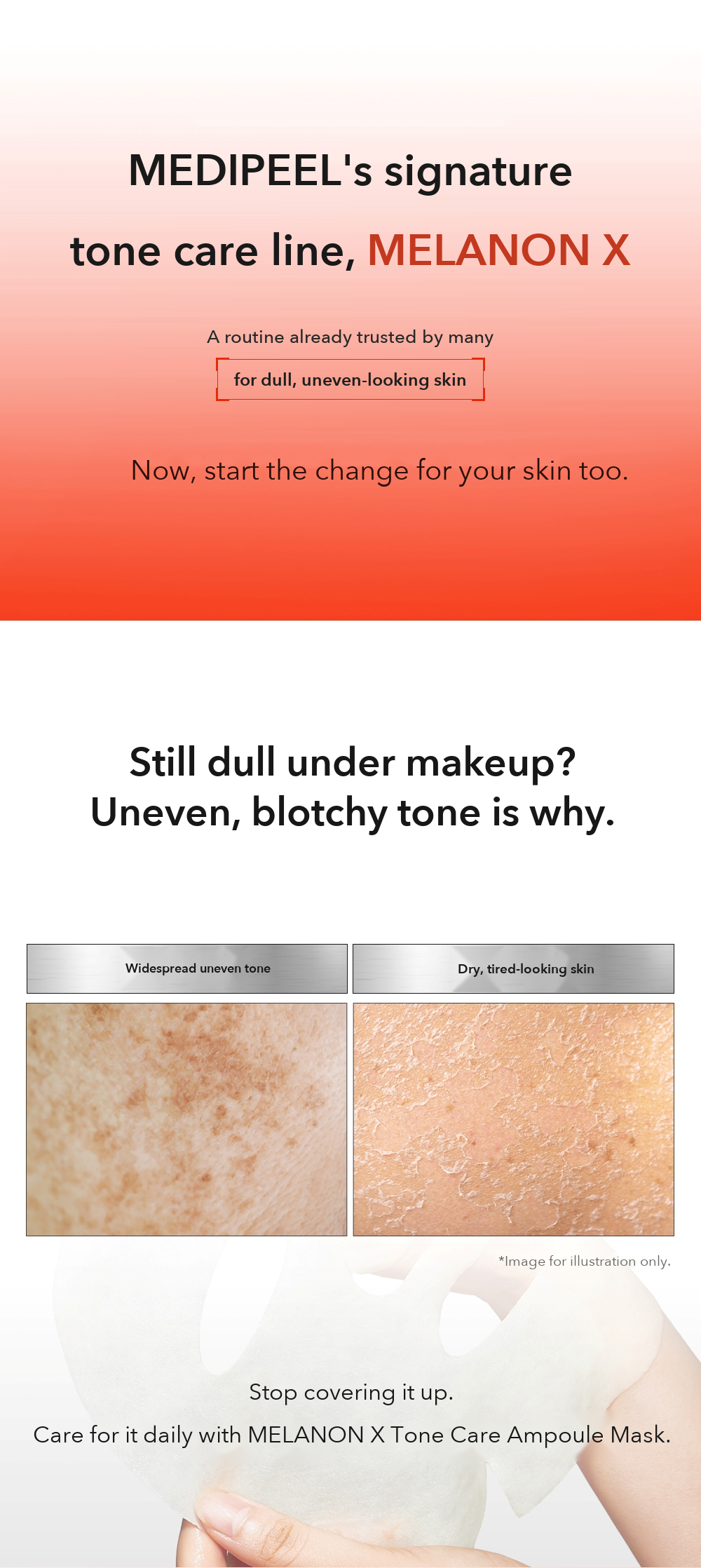 MEDIPEEL Melanon X Tone Care Ampoule Mask detail 2