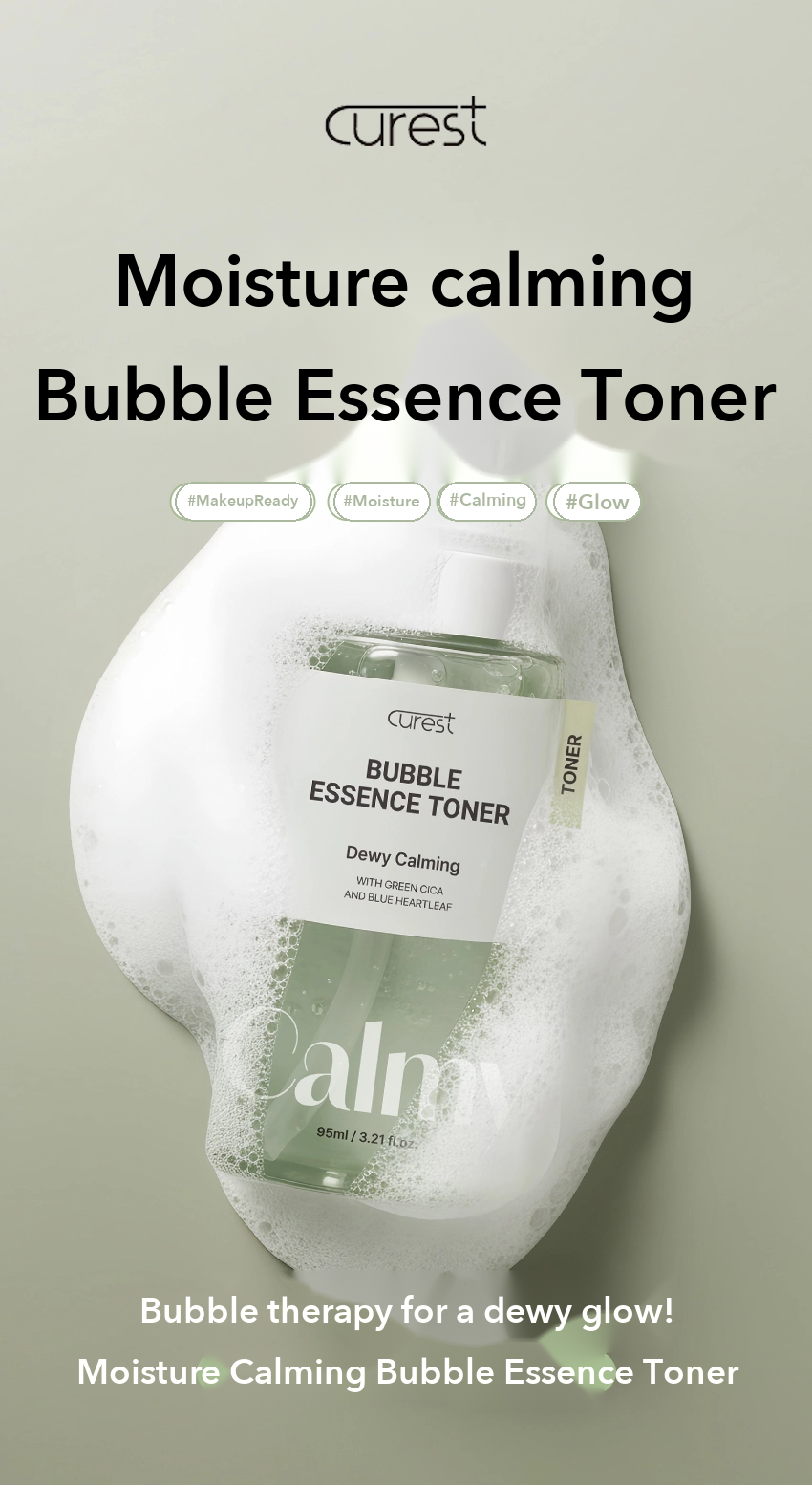 CUREST Moisture Calming Bubble Essence Toner detail 01