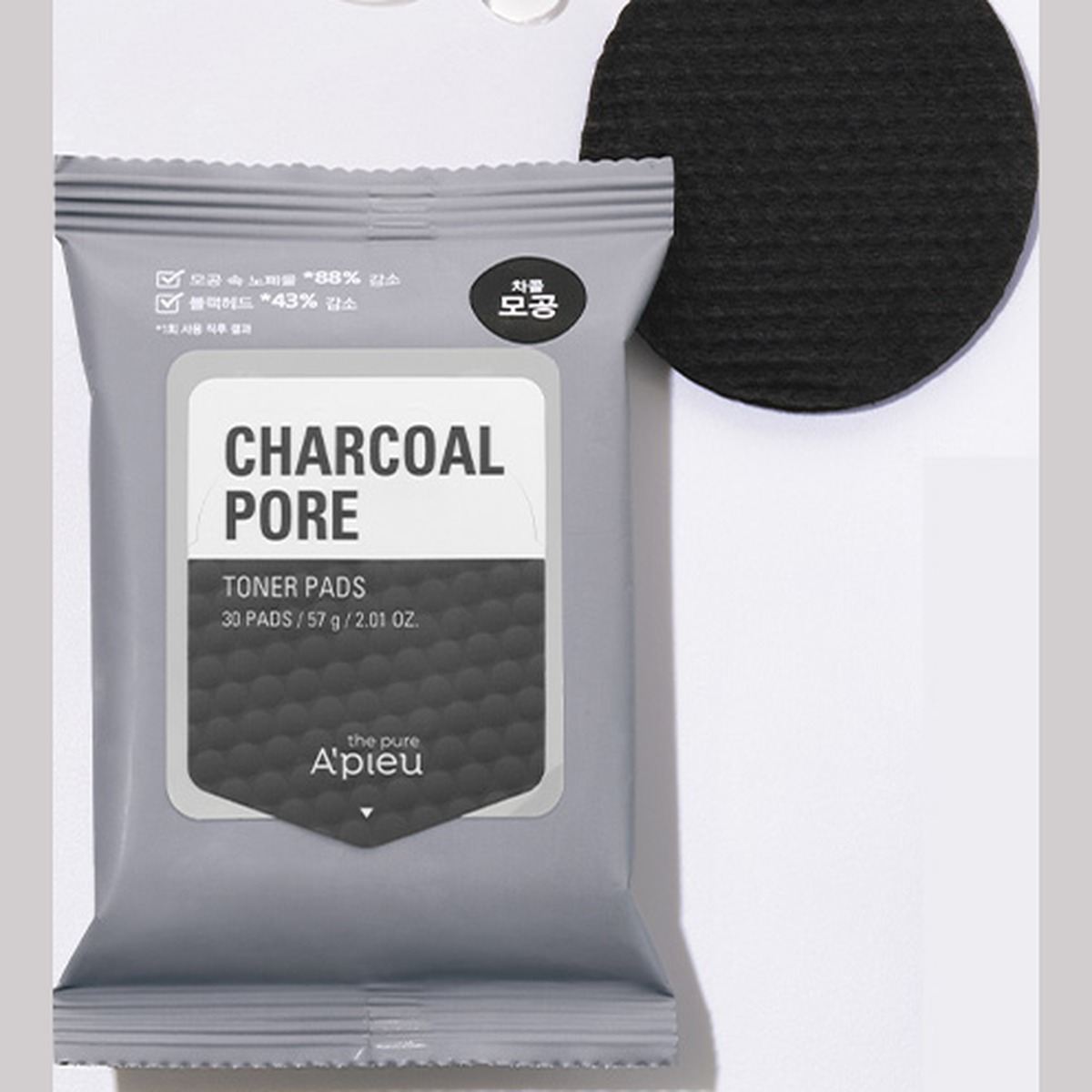 A'PIEU The Pure Charcoal Pore Pad 57g (30 pads)