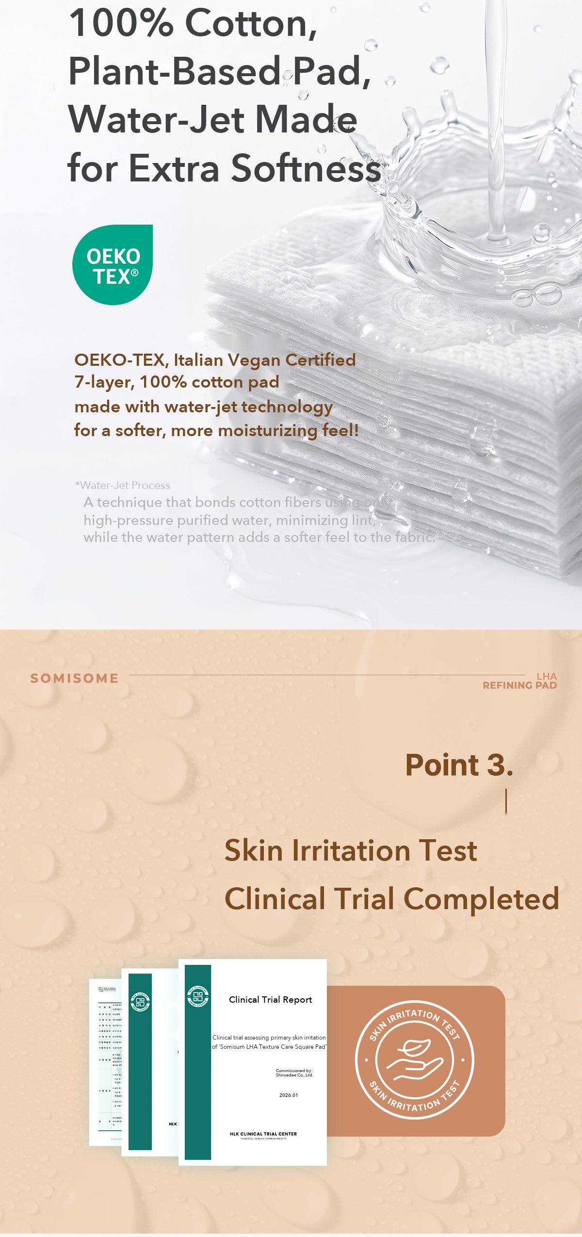 SOMISOME LHA Texture Care Square Pad 60 Pads 200g detail 05