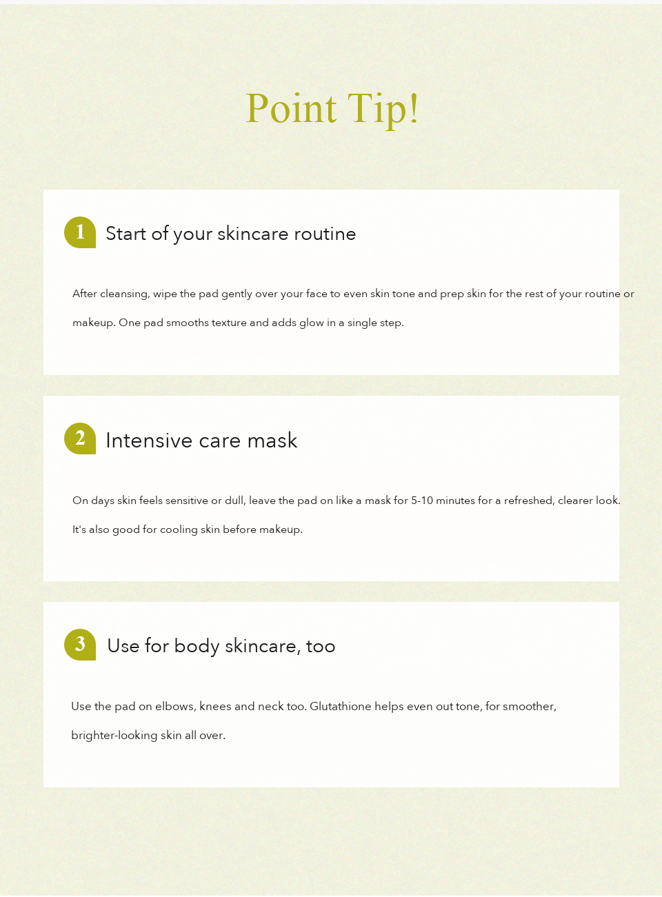 HE:ARIM Radiance Glutathione Toner Pad detail 19