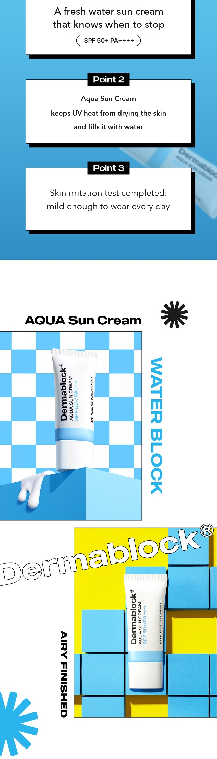 DERMABLOCK Aqua Sun Cream 35ml detail 03