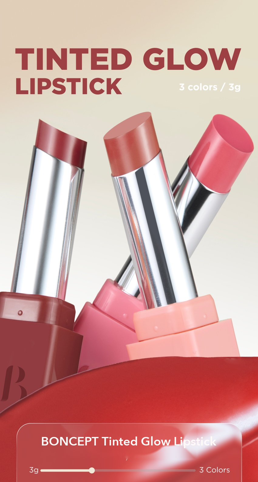 BONCEPT Tinted Glow Lipstick detail 01