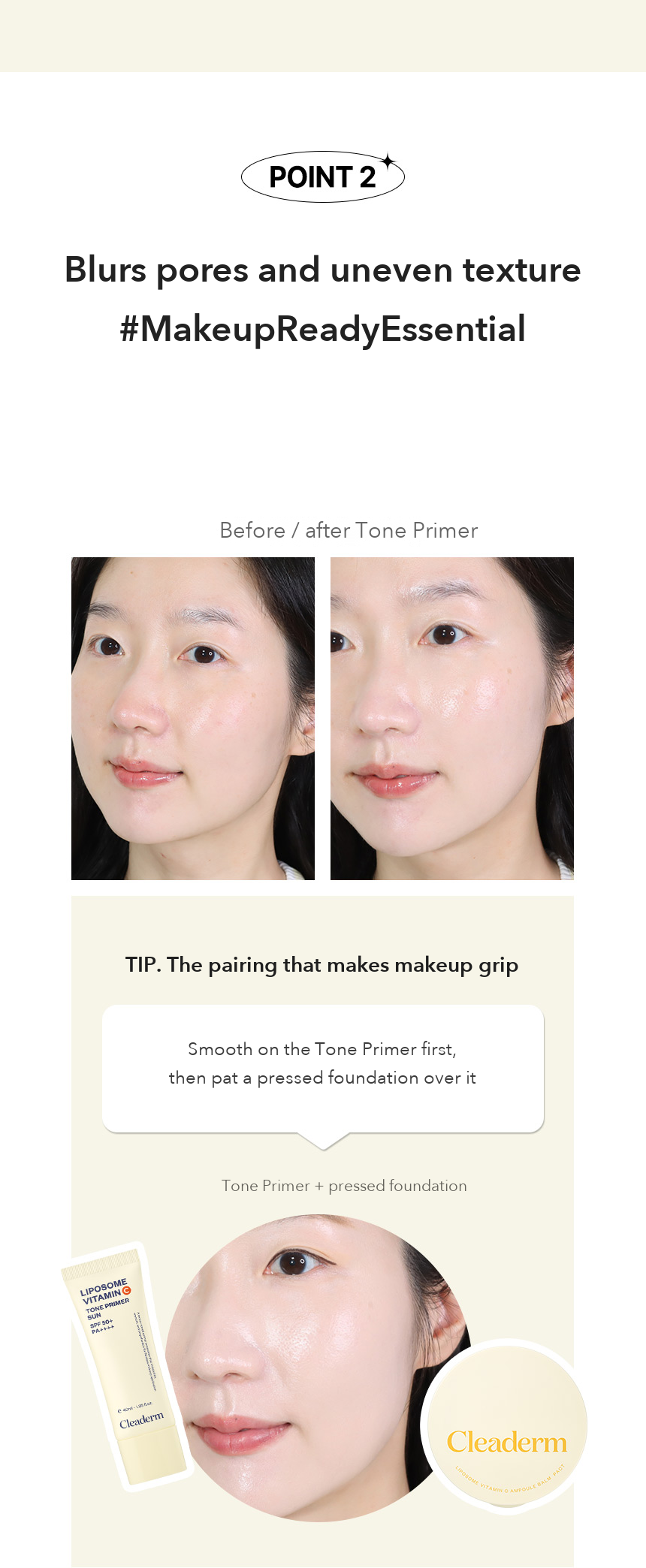 Cleaderm Tone Primer Sun detail 05