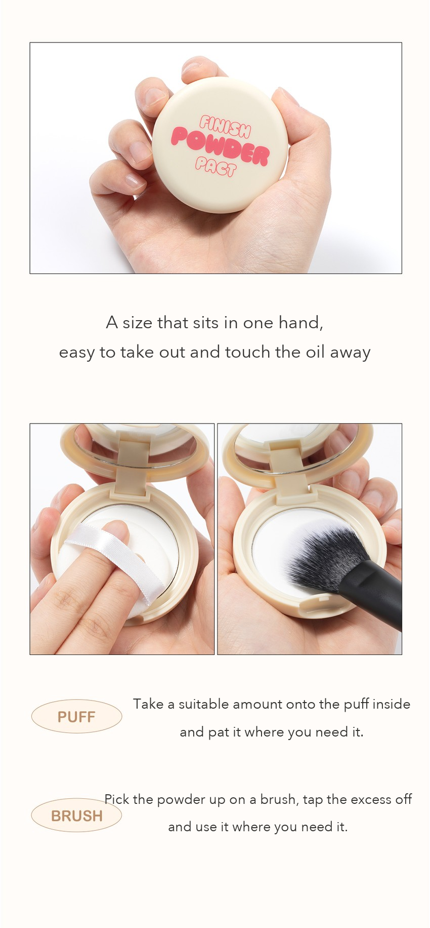 Mifactory Oil-Out Finish Powder Pact White detail 8