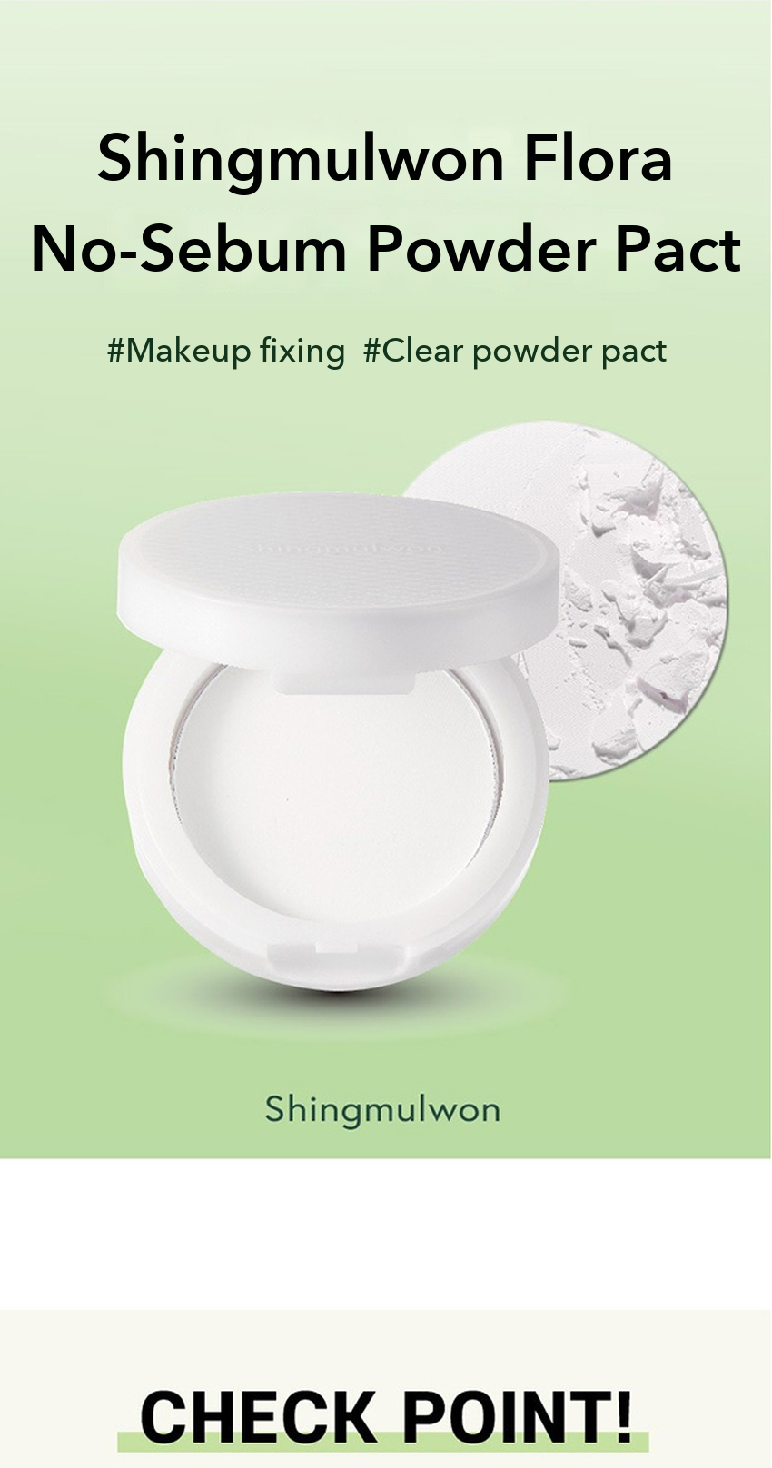 Shingmulwon Flora No-Sebum Powder Pact detail 01